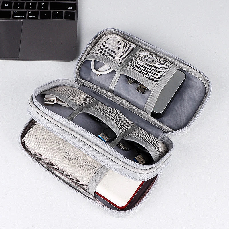 Portable Travel Digital Product Storage Bag Organizer Multi-layer Headset Cable Bag Charging Treasure USB Data Cable Bag