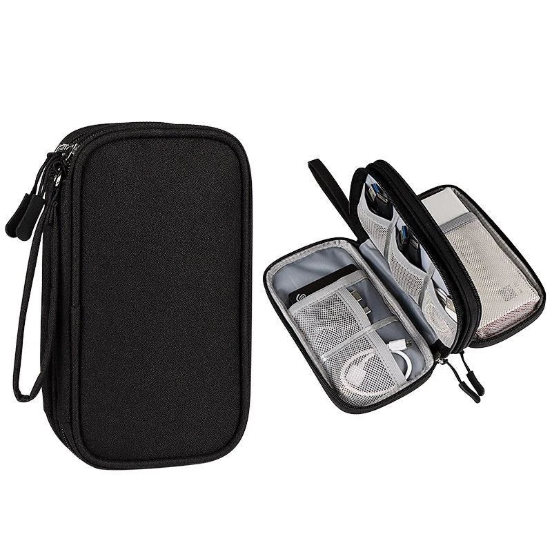 Portable Travel Digital Product Storage Bag Organizer Multi-layer Headset Cable Bag Charging Treasure USB Data Cable Bag