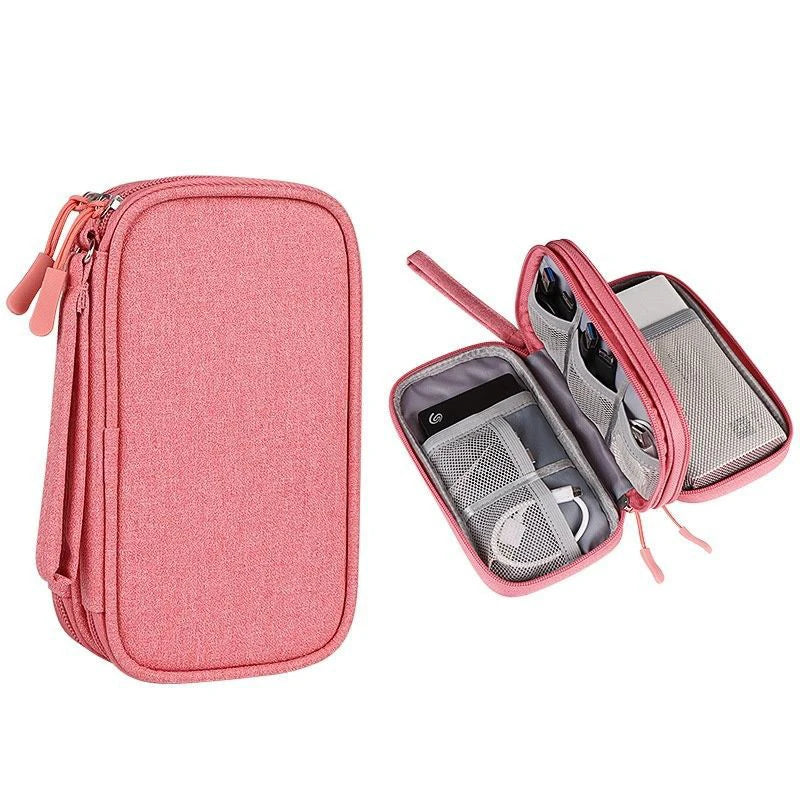 Portable Travel Digital Product Storage Bag Organizer Multi-layer Headset Cable Bag Charging Treasure USB Data Cable Bag