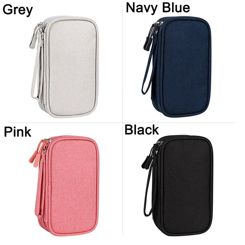 Portable Travel Digital Product Storage Bag Organizer Multi-layer Headset Cable Bag Charging Treasure USB Data Cable Bag